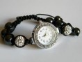 Reloj Negro con Bolas de Circonitas